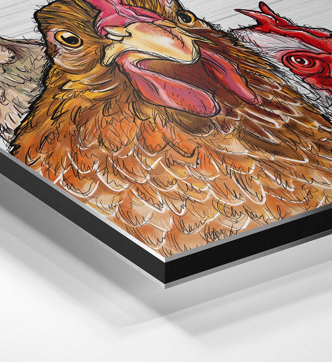 Chicken Crossing Blechschild 10x40 Cm – Lustige Hühner-Deko Für Garten & Haus